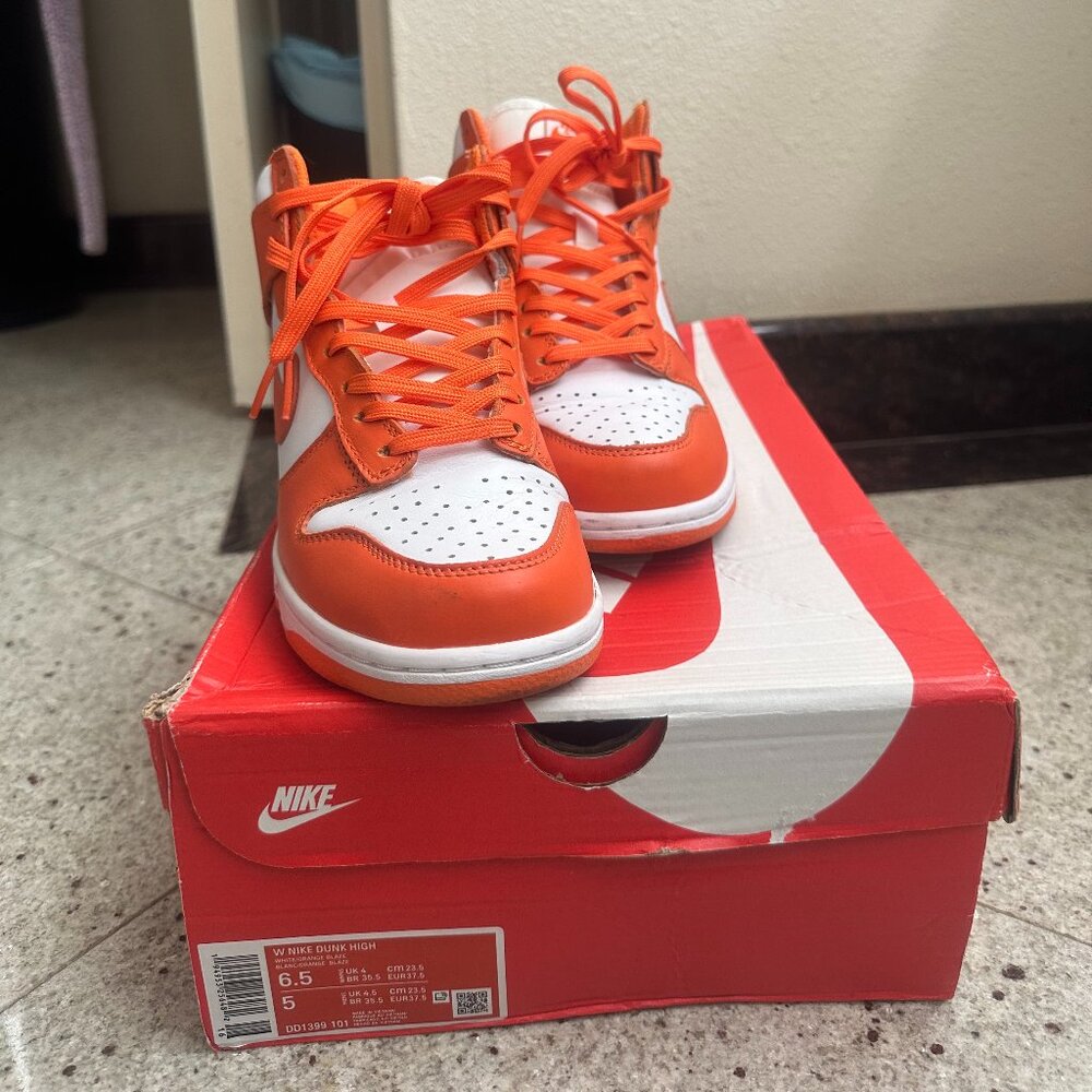 Nike Dunk High Syracuse - Women's Size 6.5 / Men's 5 - Orange & White